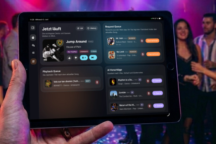 AI DJ Control App Party Playlist
